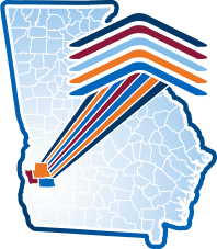 Map showing the location of Cuthbert in Georgia.